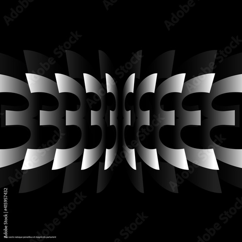 Illustration on black backdrop. Vector graphic