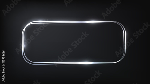 Neon double rounded rectangular frame