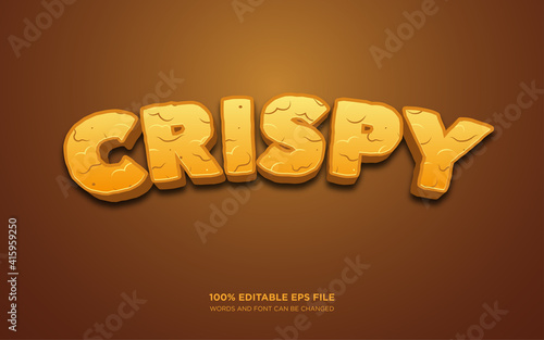 Crispy 3D editable text style effect