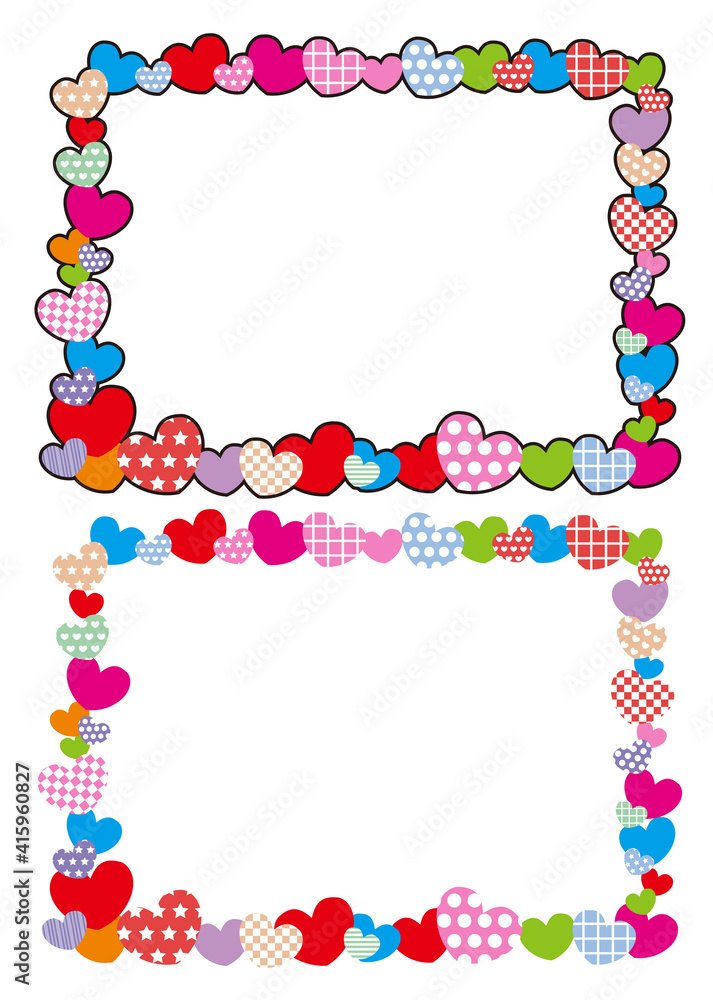 Frame with many hearts (horizontal) Frame with many hearts (horizontal)