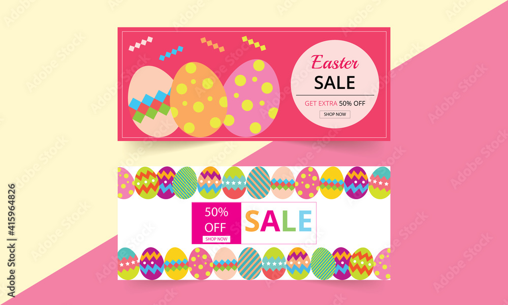 Set of Easter Sale Banner Template Background. flyers, invitations, posters, vouchers, wallpaper, coupon discounts, brochures, greeting cards. Set of Easter Sale Banner Template Background. flyers, invitations, posters, vouchers, wallpaper, coupon discounts, brochures, greeting cards.