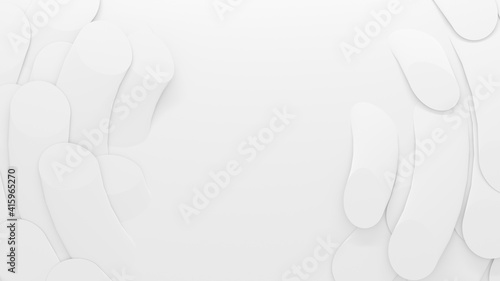 White Swirling Background With Copy Space (3D Illustration)