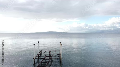 vista de alta mar desde arriba, palmar de ocoa, oceano tranquilo