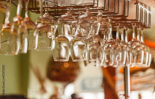 glasses in the bar