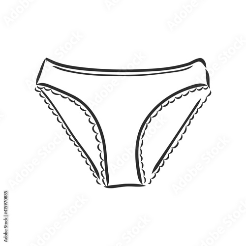 Vector hand drawn underpants outline doodle icon. Underpants sketch illustration for print, web, mobile and infographics isolated on white background.
