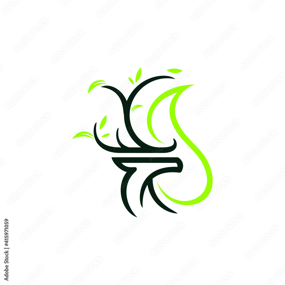 Deer Nature Logo Combination Deer and Growth Tree Deer Nature Logo Combination Deer and Growth Tree