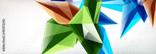 Vector 3d triangles and pyramids abstract background for business or technology presentations, internet posters or web brochure covers