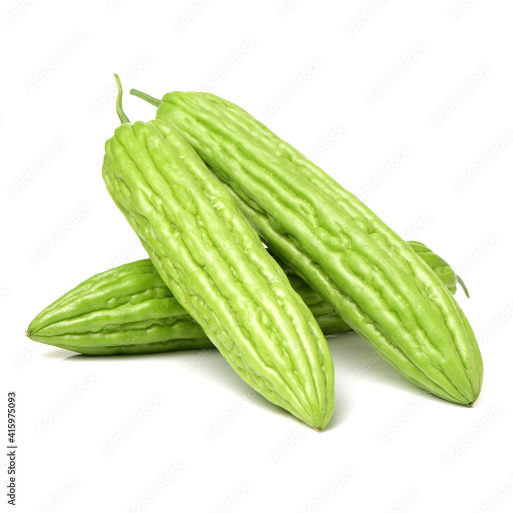 Bitter melon , Bitter gourd on white background Bitter melon , Bitter gourd on white background