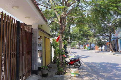 Trees in small neighborhoods in Da nang, Vietnam