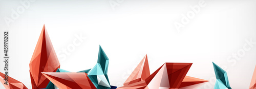 Vector 3d triangles and pyramids abstract background for business or technology presentations, internet posters or web brochure covers