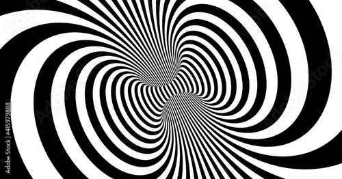 Abstract background made of distorted lines. Pattern with optical illusion. Psychedelic stripes. Vector illustration for brochure, flyer, card, banner or cover.