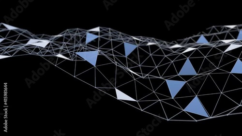 Abstract digital particle wave,technology and futuristic concept,Animation digital  technology background concept.