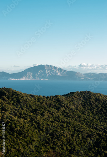 views of africa from spain, strait of Gibraltar. The photo is taken from only 14 kilometers apart