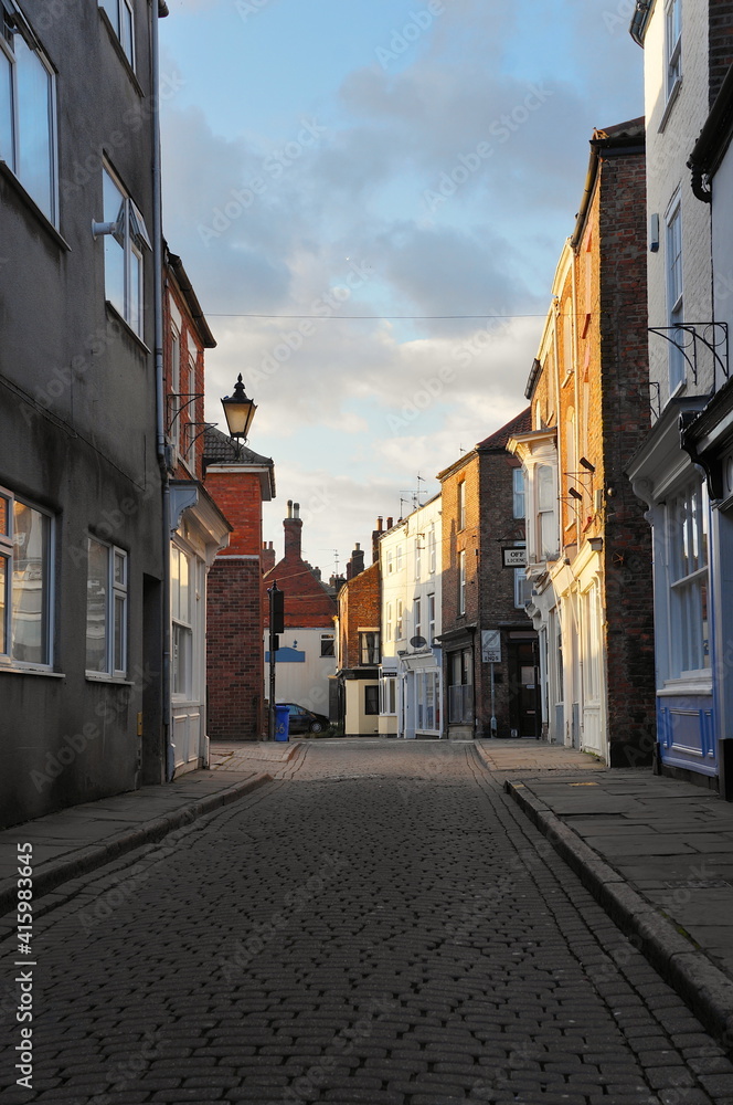 narrow street in the old town. Boston Lincolnshire