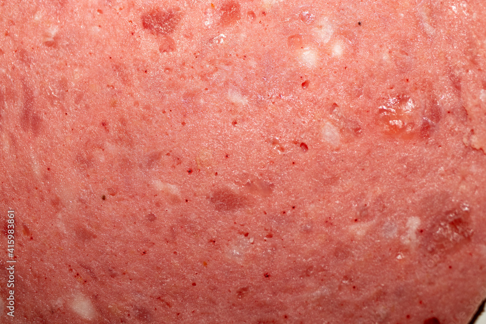 close up of  salami slice.