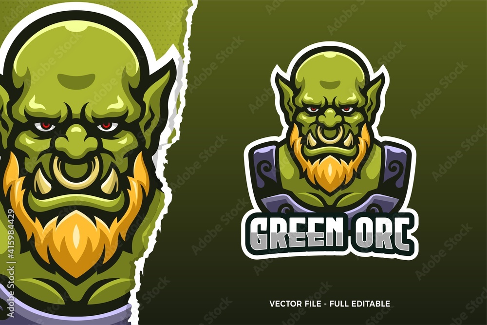 Monster Orc E-sport Game Logo Template