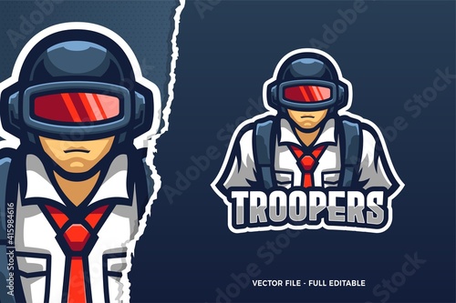 The Trooper E-sport Game Logo Template