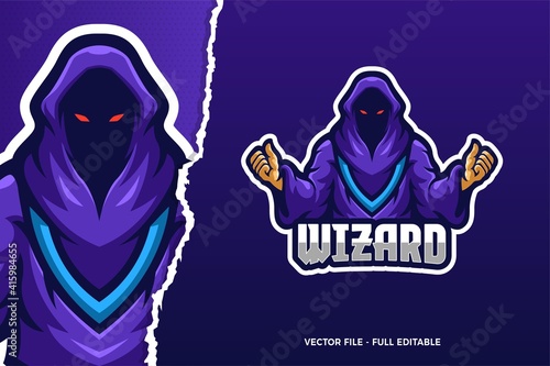 Wizard Demon E-sport Game Logo Template