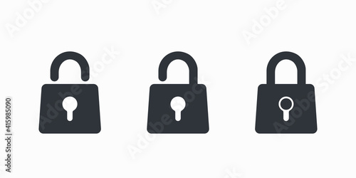 Lock simple icon vector illustration