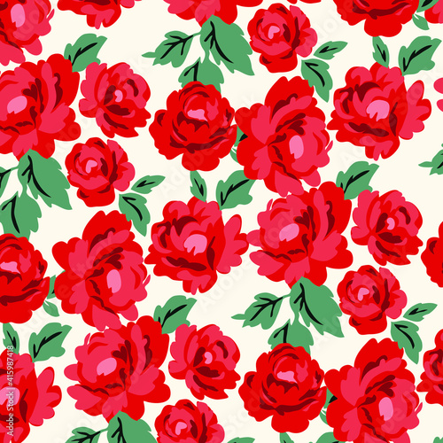 Flower background.  Liberty style. fabric, covers, manufacturing, wallpapers, print, gift wrap. © eylul_design