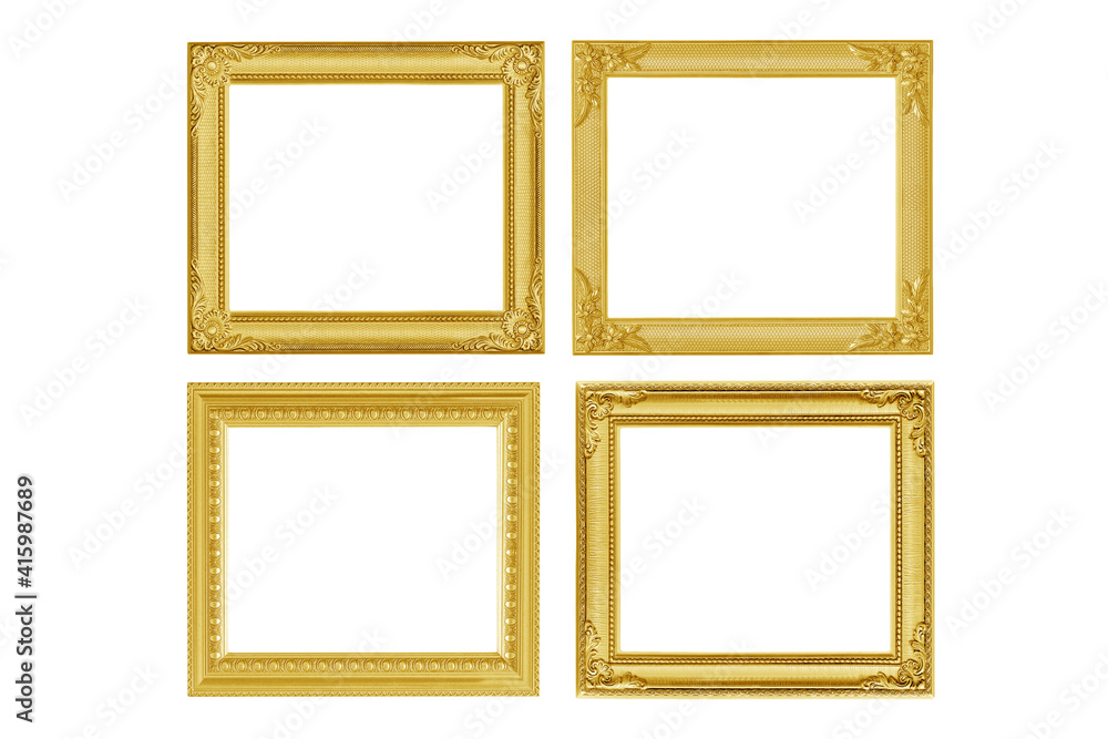 The antique collection set of frame isolated on white background with clipping path included. The antique collection set of frame isolated on white background with clipping path included.