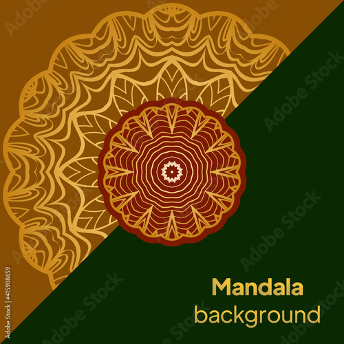 Luxury mandala background with arabesque pattern arabic east style for Wedding card, book cover. Vector illustration