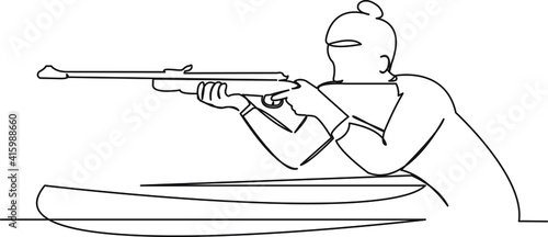 the girl in the shooting range