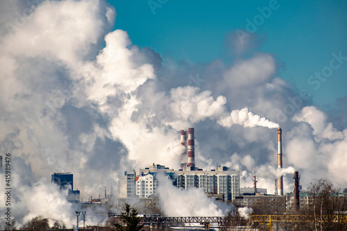 Wallpaper Mural Smoke from a factory over residential areas. Torontodigital.ca