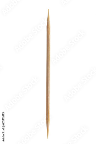 Wooden toothpick isolated on white background.