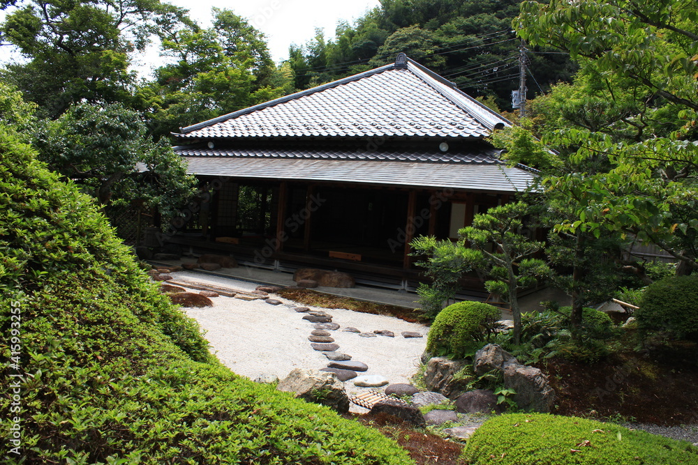 鎌倉の夏　　浄妙寺　喜泉庵と石庭