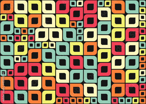 Abstract Geometric Pattern generative computational art illustration