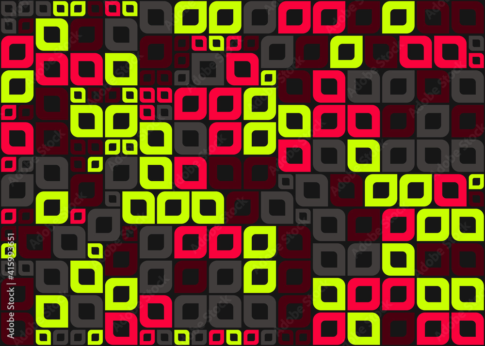 Abstract Geometric Pattern generative computational art illustration