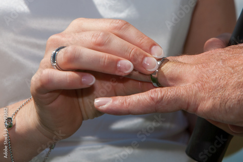 Bride and groom exchanging rings. High quality photo © Bjorn B