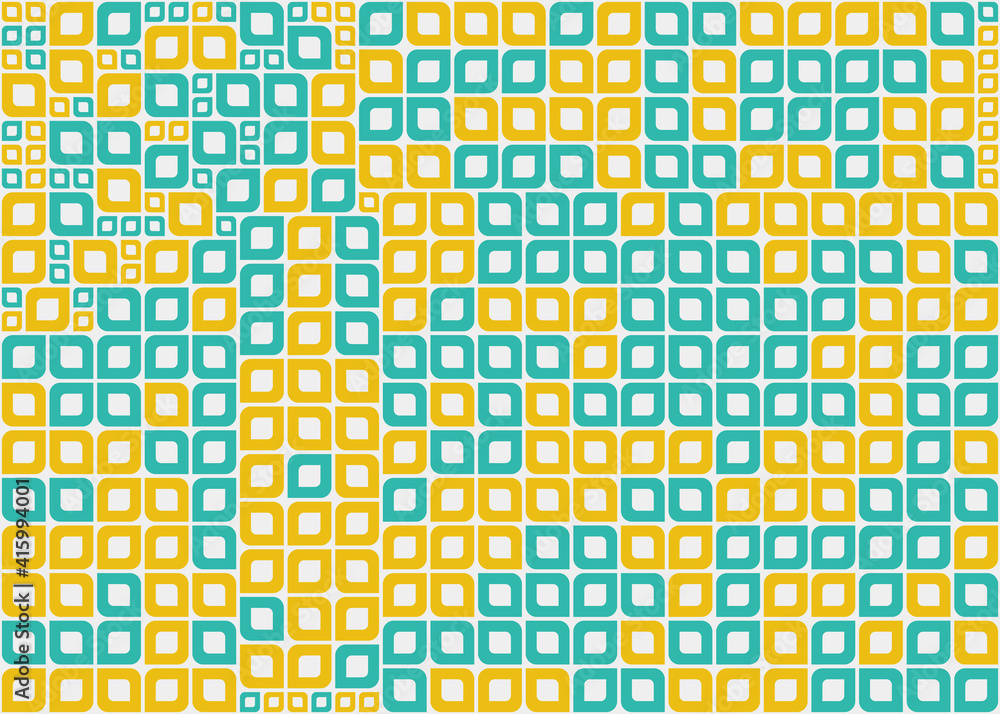 Fototapeta premium Abstract Geometric Pattern generative computational art illustration