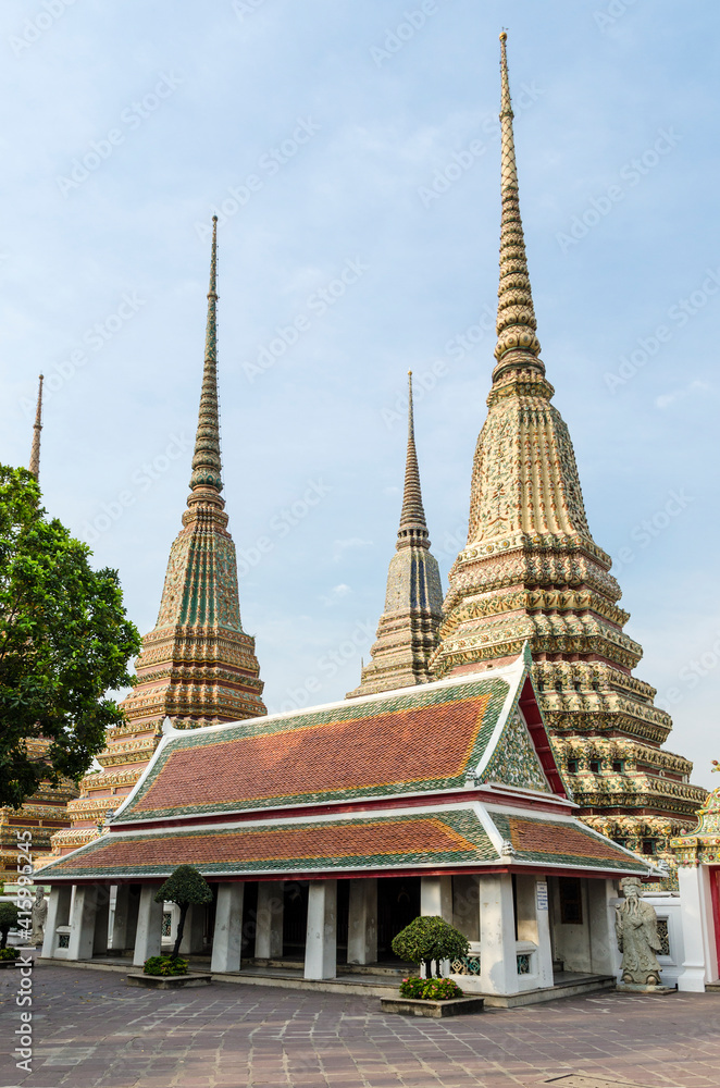 Fototapeta premium Medicine pavilion in Wat Pho temple complex, Bangkok, Thailand