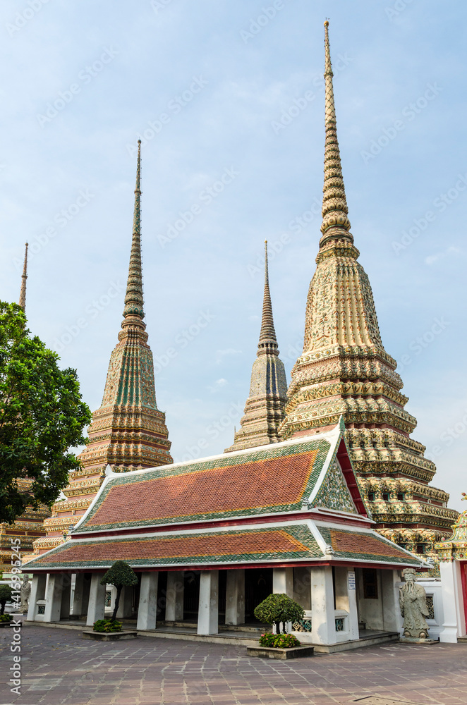 Medicine pavilion in Wat Pho temple complex, Bangkok, Thailand