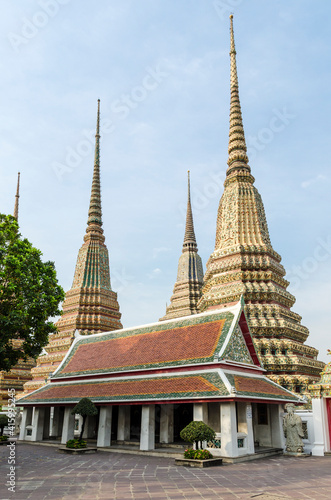 Medicine pavilion in Wat Pho temple complex  Bangkok  Thailand