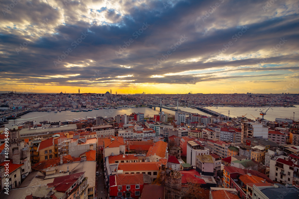 Cityscape of Istanbul from Galata Tower