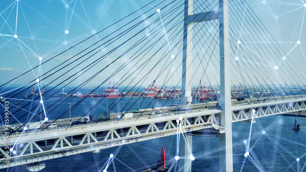 Obraz premium 交通インフラとネットワーク