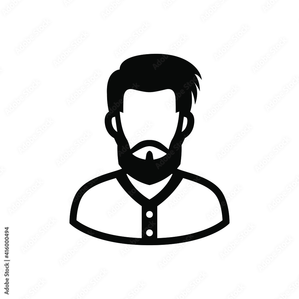 Man with beard and mustache avatar icon Man with beard and mustache avatar icon
