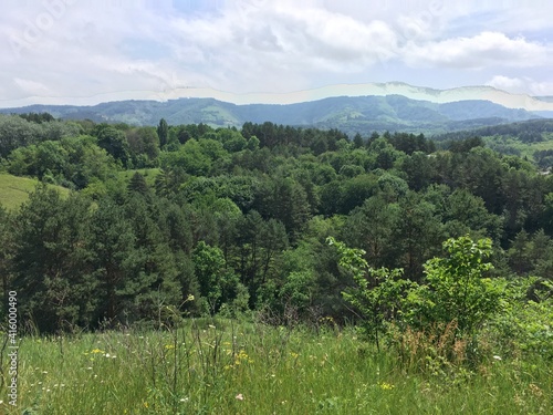 landscape with mountains and sky