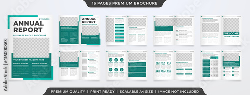 a4 business annual report template design with minimalist layout style use for company profile and portfolio
