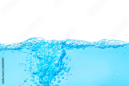 Splash water clean water drop isolated white background