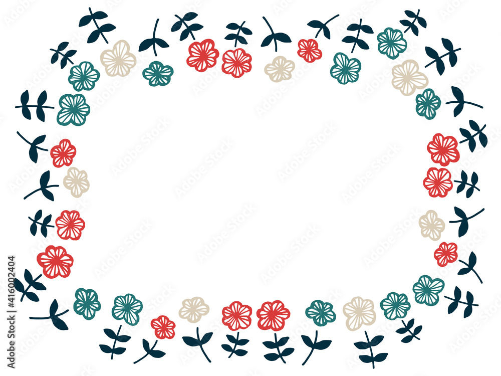 Retro floral frame Retro floral frame