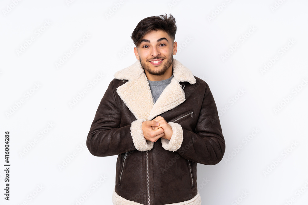 Arabian handsome man over isolated background laughing Arabian handsome man over isolated background laughing