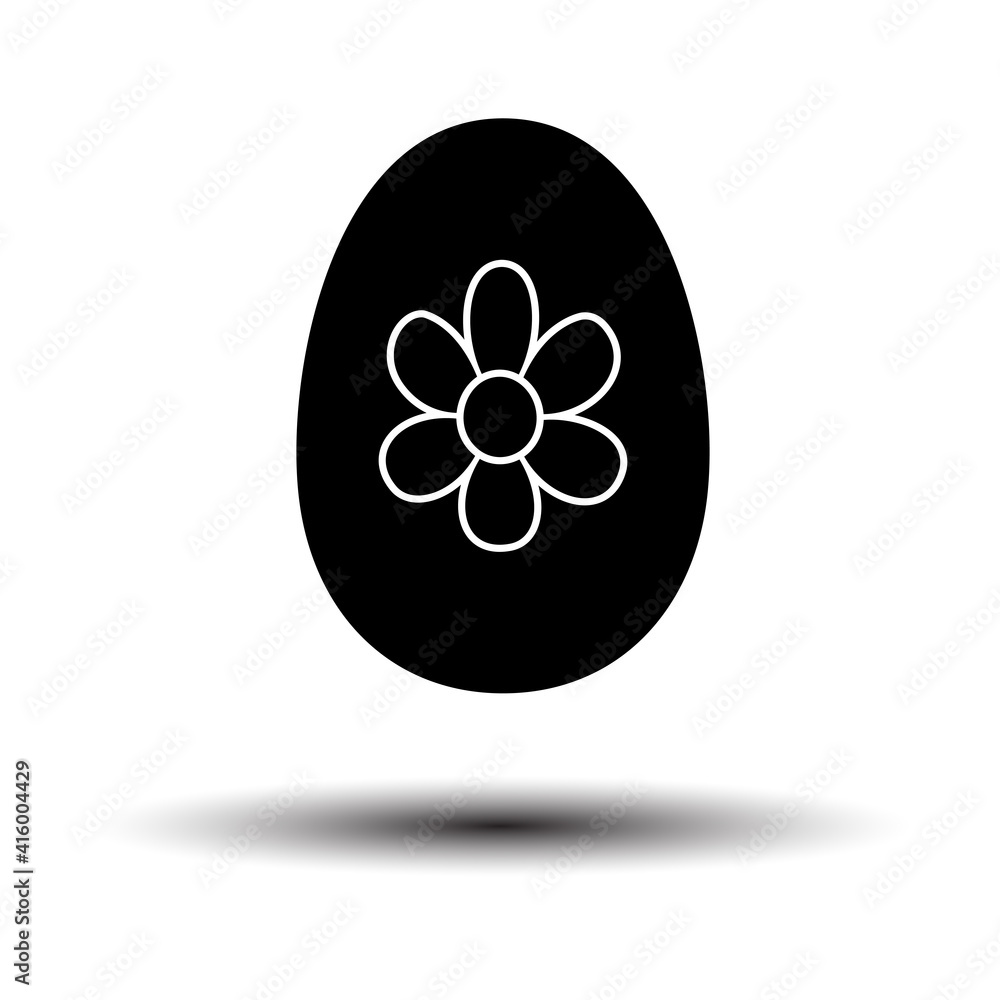 Easter Egg With Ornate Icon Easter Egg With Ornate Icon