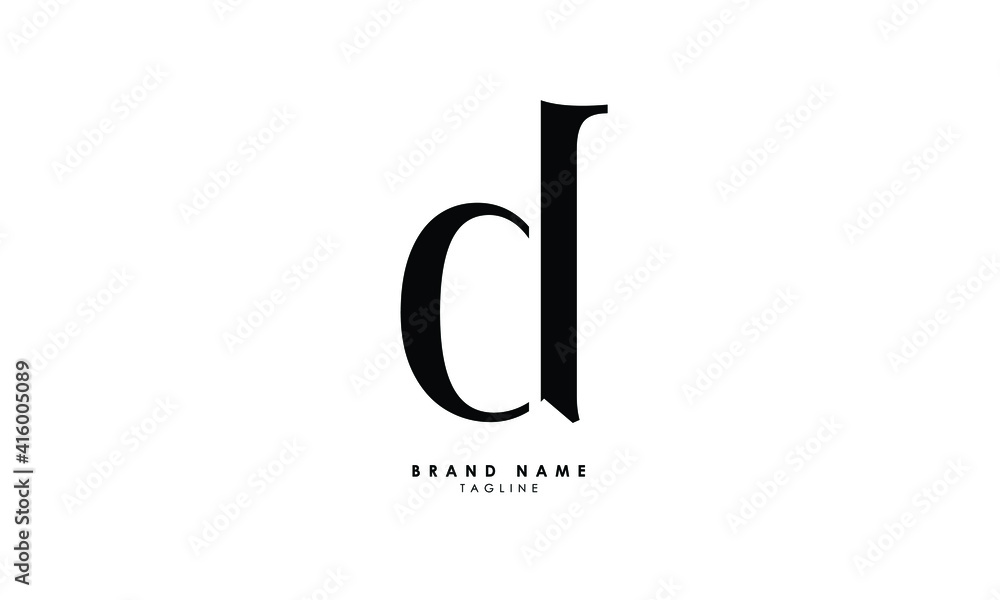 Alphabet letters Initials Monogram logo CD, DC, C and D Alphabet letters Initials Monogram logo CD, DC, C and D