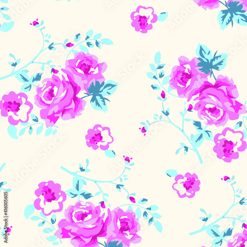 Flower background.  Liberty style. fabric, covers, manufacturing, wallpapers, print, gift wrap.