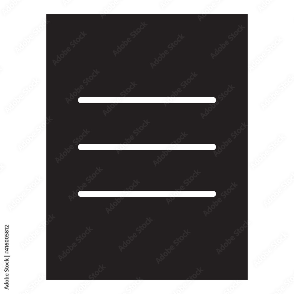 File and document paper icon on white background vector. .