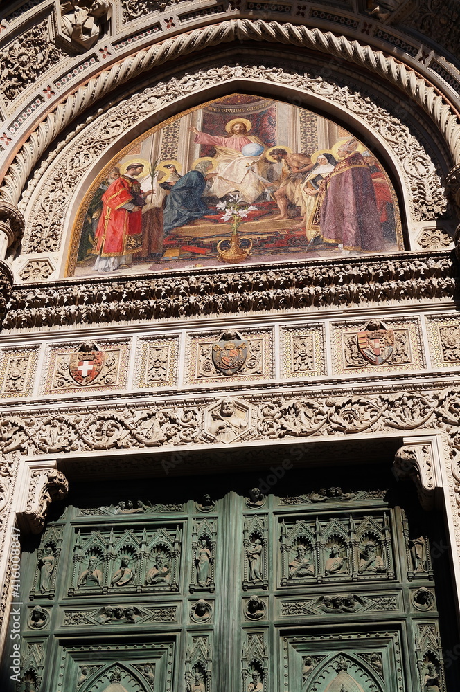 Entrance gate of the Florence cathedral Florence, Italy